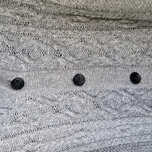 Express Y2K Preppy Collared Button Front Chunky Grandpa Knit Cardigan Large - Picture 4 of 7